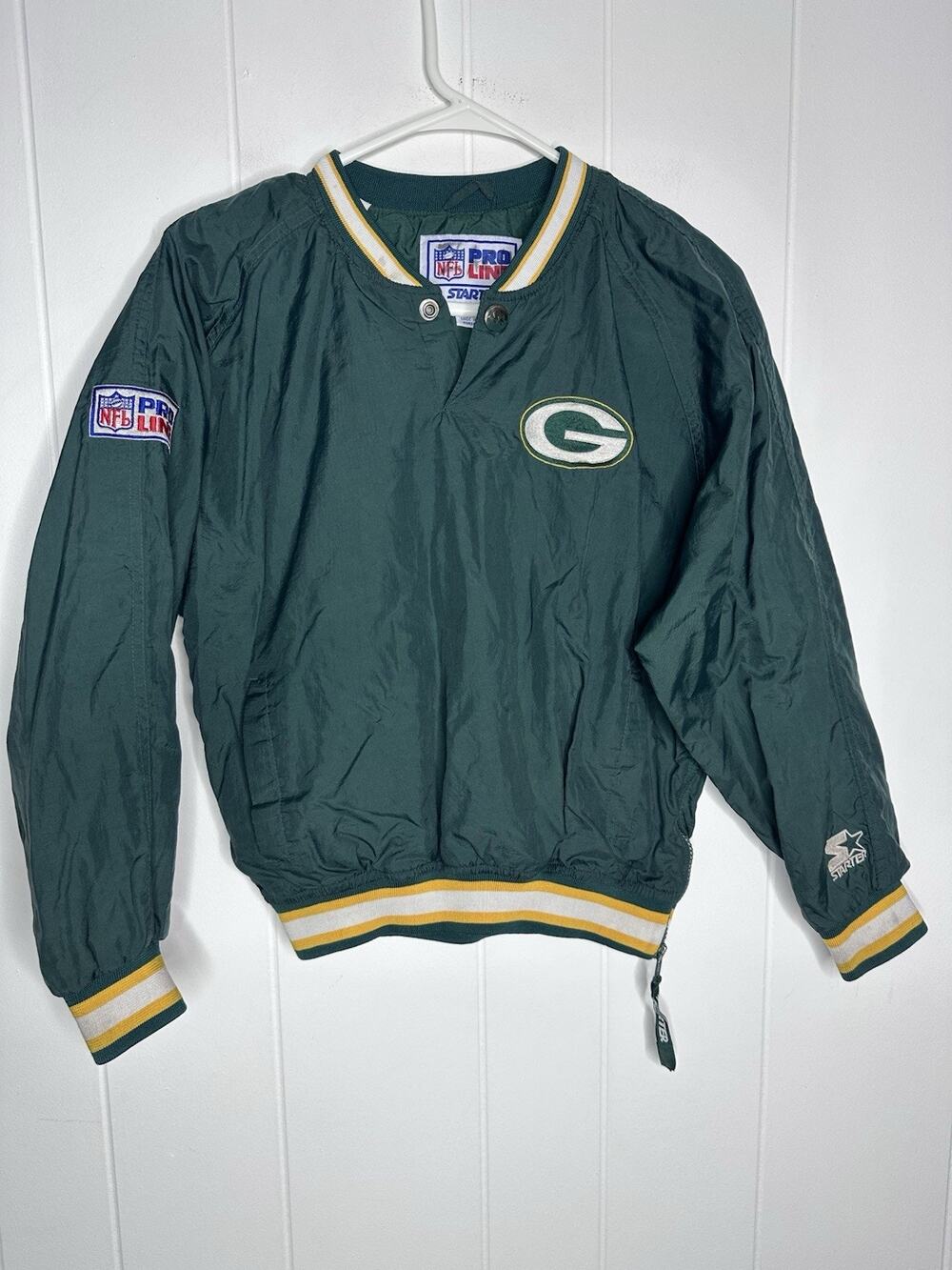 Vintage 90s NFL ProLine Starter KIDS MED Green Bay Packers Windbreaker Pullover